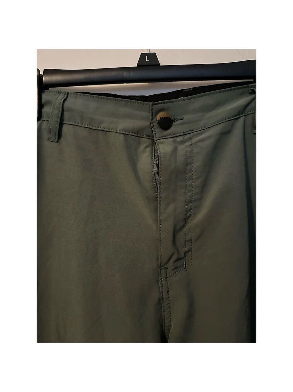 Hurley Men's Chino Shorts Size 34 Olive Green Casual Flat Front - Picture 3 of 7